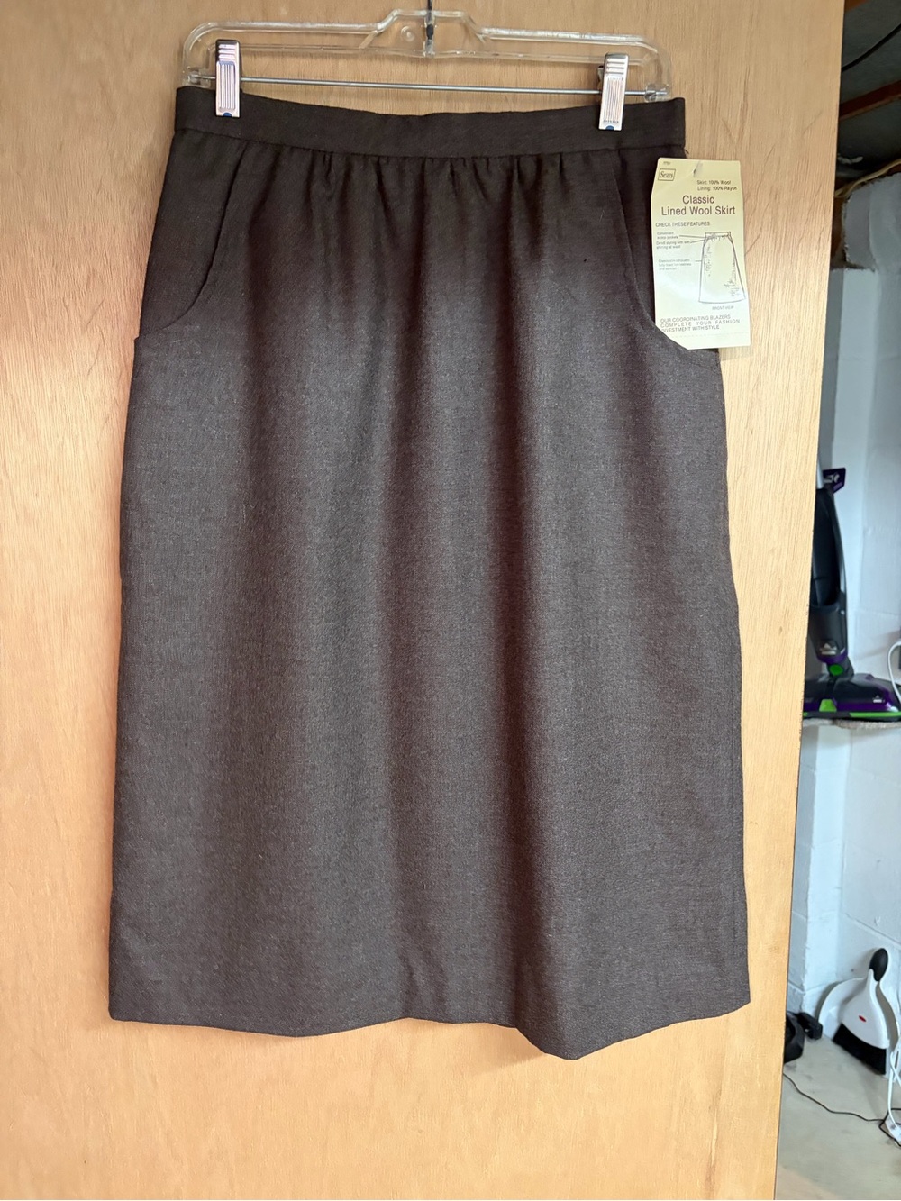 Vintage Sears Classic Lined Wool Skirt - Brown